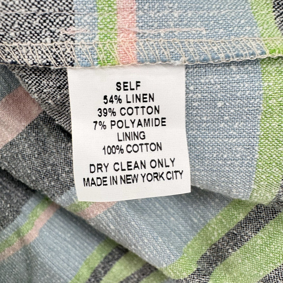 Tuckernuck Womens Hunter Bell Landry Stripe Top Size S Pastel Pink Blue Linen - Picture 6 of 11